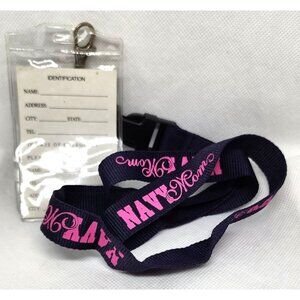Navy Mom Keychain Neck Lanyard – Detachable Badge Holder for Proud Moms
